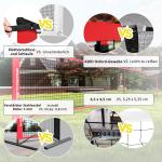 Pickleballnät Portabelt System Svart av Metall och Nät för Utomhusbruk och Uppfart Set med Markeringar och Bollar 6,7 m