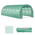 Växthusfilm 6 x 3 x 2 m, Vattentät Trädgårdsfilm med UV-skydd, PE-film, Presenning för Växthus och Polytunnel, Grön
