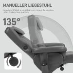TV-Stol Relaxstol Mörkgrå av Konstläder och Metall för Vardagsrum Massagestol med Pall och Liggfunktion