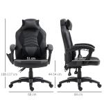 Gamingstol med Massage och Värme Ergonomisk Kontorsstol 6 Vibrationspunkter Konstläder Svart Röd 68 X 69 X 108-117 Cm
