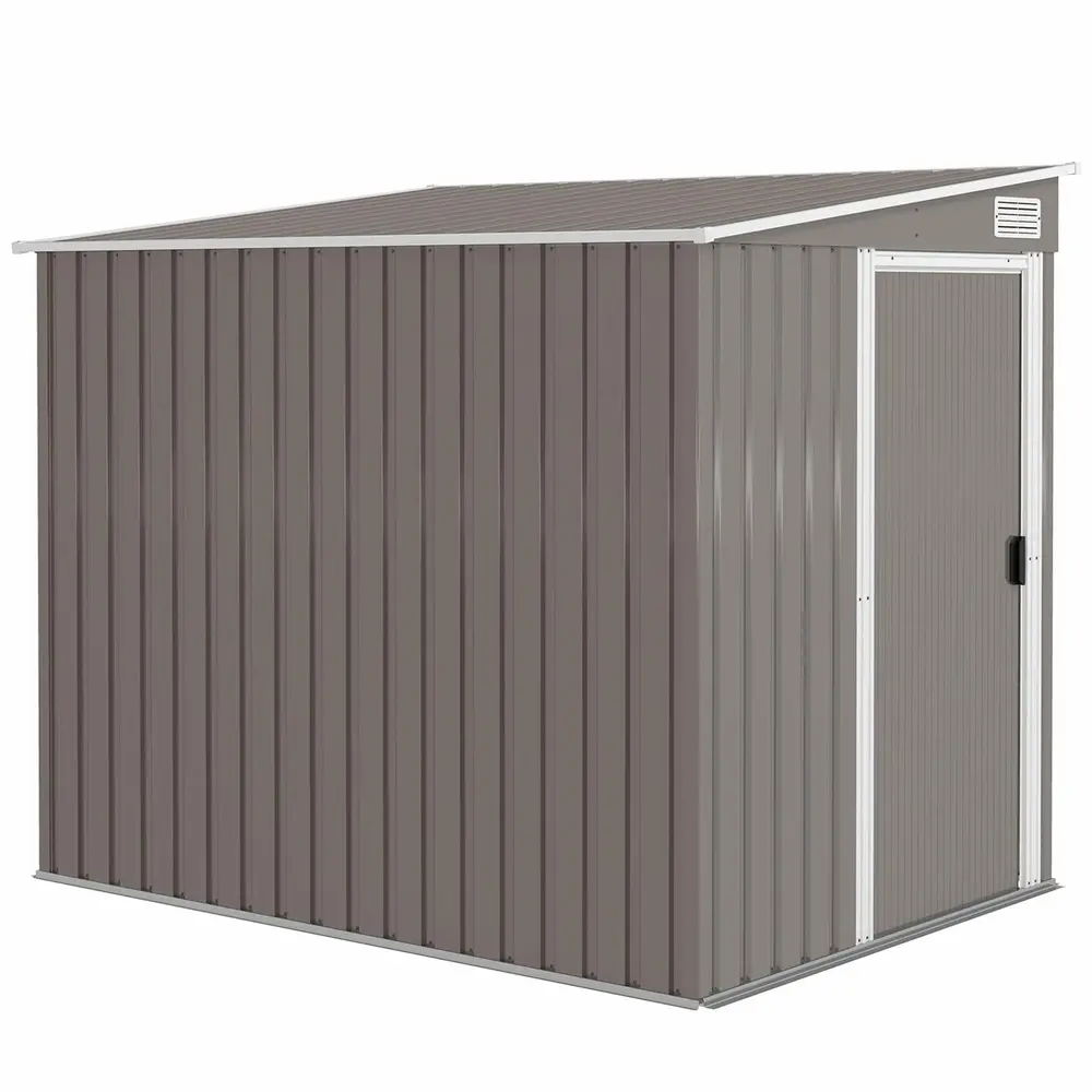 Redskapsbod i Metall med Pulpet-Tak 154 x 206,5 x 181 Cm