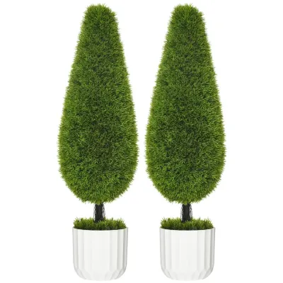 Konstgjorda Cypressväxter i Kruka 2-Pack 90 cm, Grön