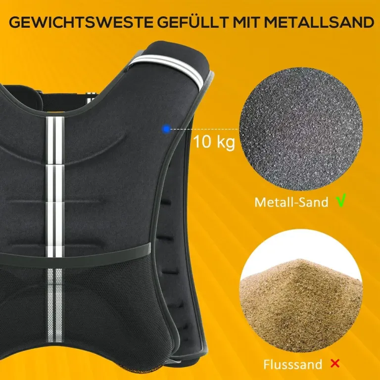 Viktväst 10 kg för Styrketräning och Löpning