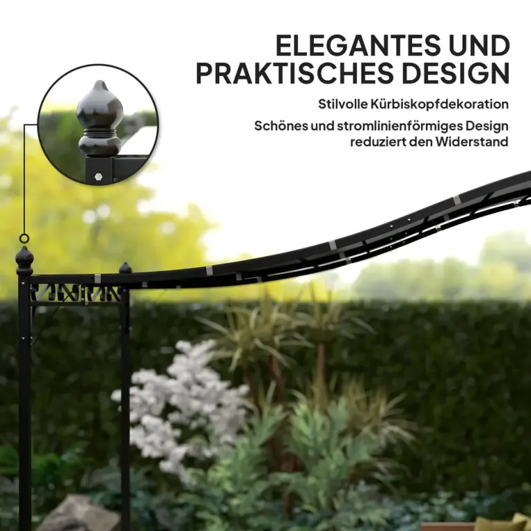 Påbyggnadspaviljong Pergola med Tak 2,5 x 3 x 2,5 m
