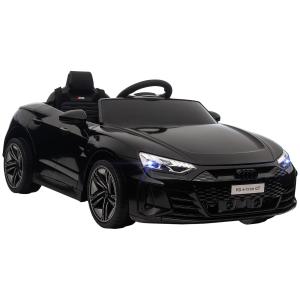 Elektrisk Bil Audi RS e-tron GT för Barn, Licensierad Leksaksbil med Fjärrkontroll, Rolig Körupplevelse med Musik, Svart, 3-5 år
