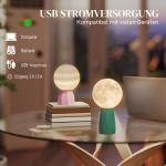Planetarisk Bordslampa Set med 3 Färger och USB i Plast, Vit