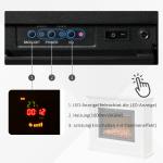 Elektrisk Öppen Spis, 3D LED-lågor, Fjärrkontroll, Timer, MDF, Vit