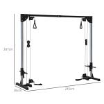 Crossover Fitness Rack med Kabeldragsystem, för 1–2 Personer, Stål, Plast, Svart