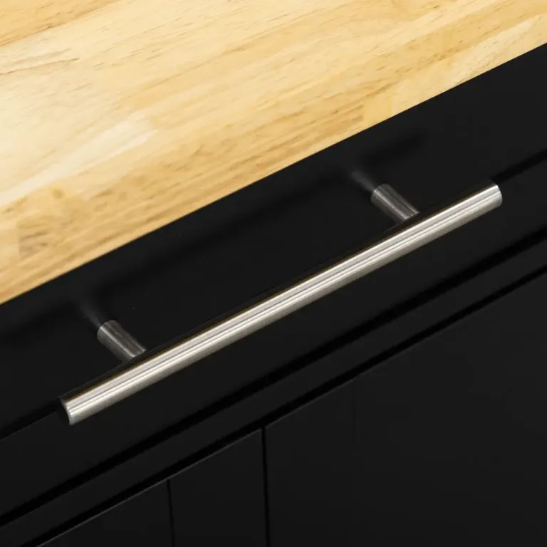 Serveringsvagn Vit av Trä Vagn 109 x 40 x 89 cm, Svart