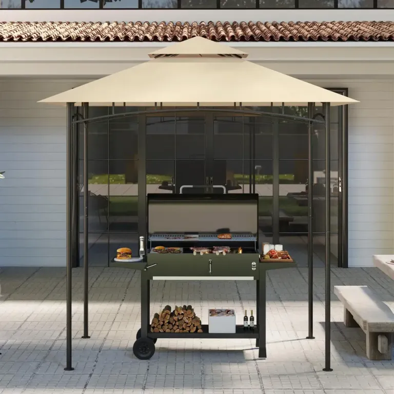 Grillpaviljong Pergola för Uteplats med Tak 3x3 m