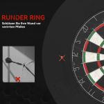 Darttavla Set med Pilar Svart Sisal och Plast för Spelrum och Garage Professionell Darttavla med Skyddsring och Stålspetsar Klassiskt Spel Hållbar