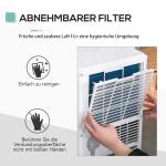 Mobil Luftkonditionering 2,1 Kw 3 i 1 Luftkonditioneringsenhet med 24 H Timer och 2 Hastighetsnivåer för Kylning Avfuktning och Ventilation