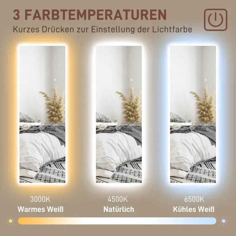 Helfigursspegel Väggspegel Transparent av Glas 40 x 120 cm