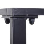 Utemöbler Set 3 Delar Festset Sittgrupp med Bord och 2 Bänkar Svart Metall 110 X 55 X 70 Cm