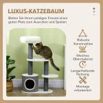 Kattträd Skrapstolpe Stor Svart av Stål och Plysch för Katter med Kuddar och Skrapbräda 3 Plattformar 170 cm