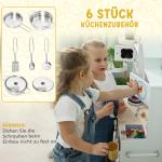 Leksakskök Barn Vit MDF och Plast för Barnrum Stort Lekköks med Ugn Diskho och Ljudfunktion Rolig Lek för Barn och Kreativitet