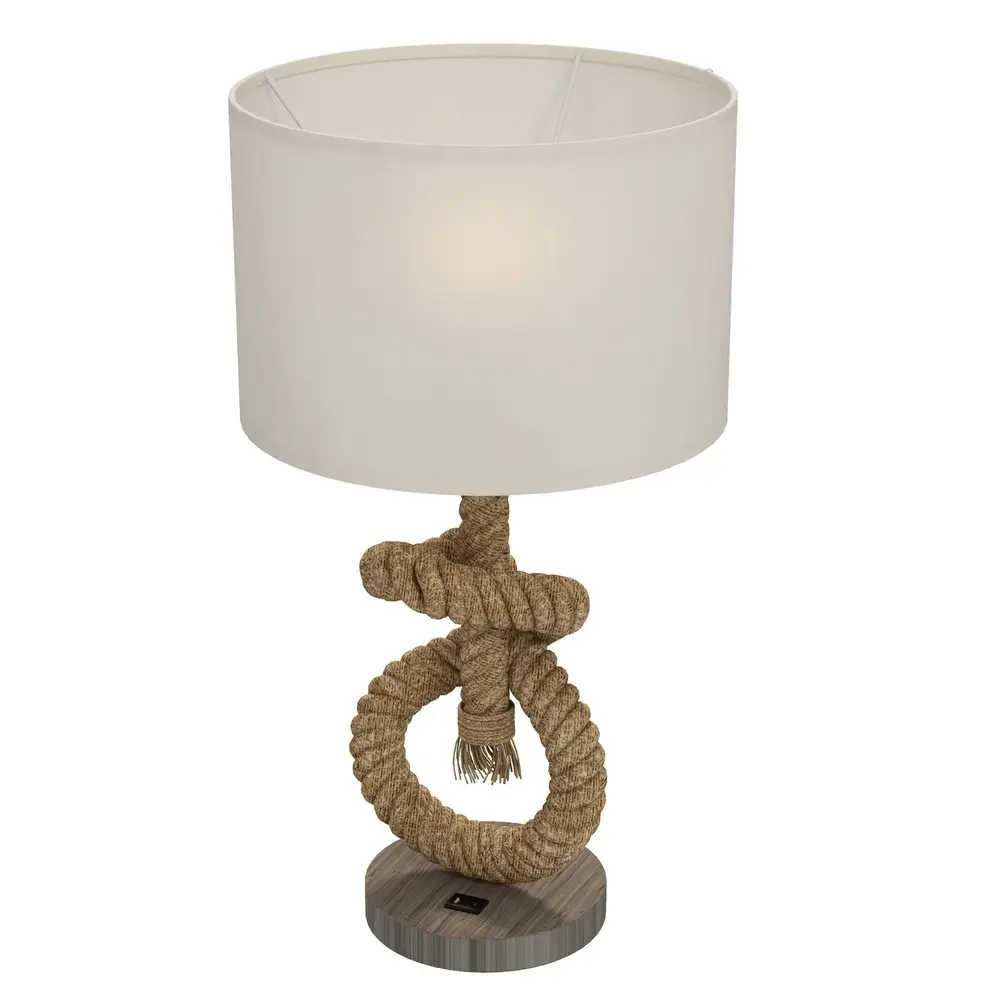 Bordslampa Sänglampa Krämvit av Metall 30 x 30 x 55 Cm