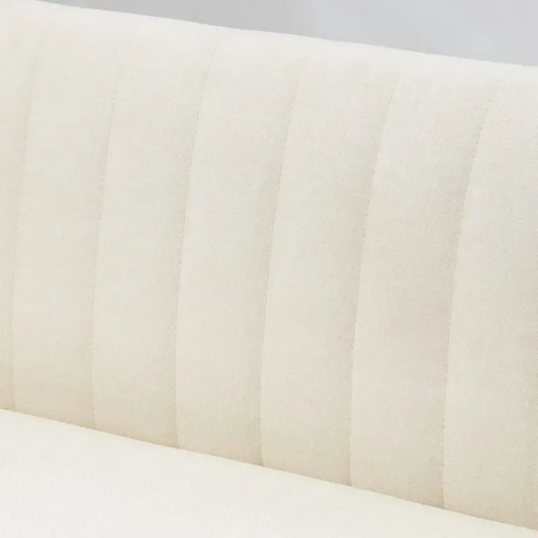 Soffa Loveseat 2-Sits Krämvit av Tyg 117 x 56,5 x 77 cm