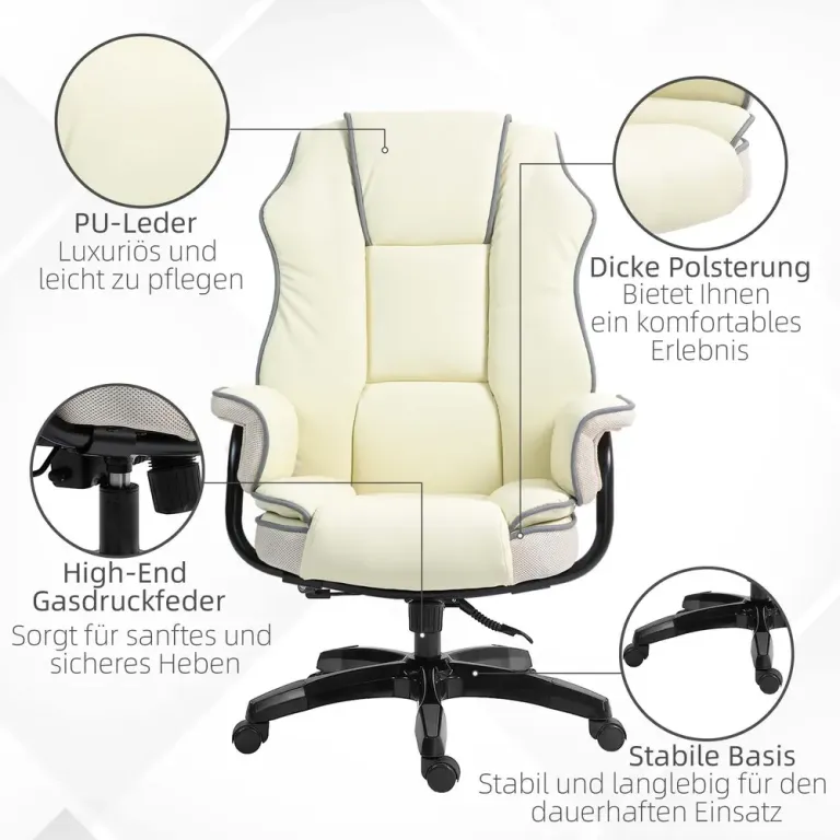 Ergonomisk Kontorsstol Chefsstol Höj- & Sänkbar
