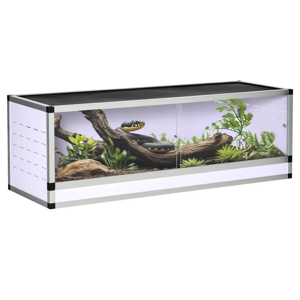 Terrarium i Aluminium för Reptiler 120 x 40 x 40 Cm