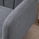 Bäddsoffa 2-Sits i Linnetyg, Kompakt Soffa som Bäddas ut till Säng, Praktisk Gästsäng för Små Utrymmen, Grå, 173 x 75 x 73 cm