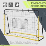 Kickback Fotbollsrebounder Mål Rebound Vägg för Fotboll Basket och Baseball Gul Svart 184 X 63 X 123 Cm