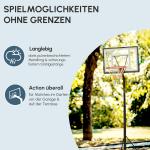 Mobil Basketstativ Basketkorg Höjdjusterbar Stål och Plast för Trädgård och Idrottsplats Svart 90 X 165 X 302-352 Cm
