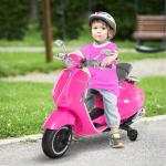 Elmotorcykel för Barn med MP3-musik och Strålkastare, 3–6 År, Konstläder och Metall, Rosa, 108 x 49 x 75 cm
