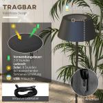 Golvlampa Utomhuslampa Vit av Plast för Inomhus och Utomhus Solcellslampa USB Uppladdningsbar och Dimbar IP44