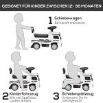 Åkbil, Licensierad av Mercedes, ANTOS Truck Style med Ljus, för Barn 12–36 Månader, Metall, PP-plast, Vit + Svart, 62,5 x 28,5 x 45 cm
