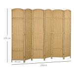 6-panels Rumsavdelare, Vikbar, för Vardagsrum, Sovrum och Hemmakontor, Natur