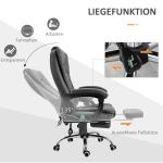 Kontorsstol med Massagefunktion, Ergonomisk, Grå, 65 x 160 x 104 cm