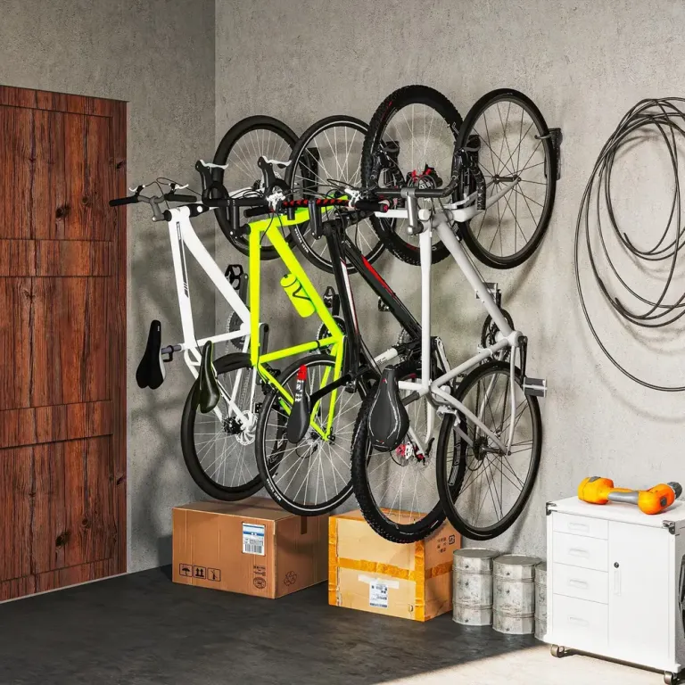 Cykelväggfäste Cykelställ Vertikalt Svart av Metall