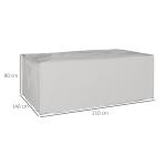 Överdrag till Trädgårdsmöbler med UV-skydd och Vattentät Yta för Vinterförvaring Hållbar och Robust Grå 600D Oxford 210 x 140 x 80 cm