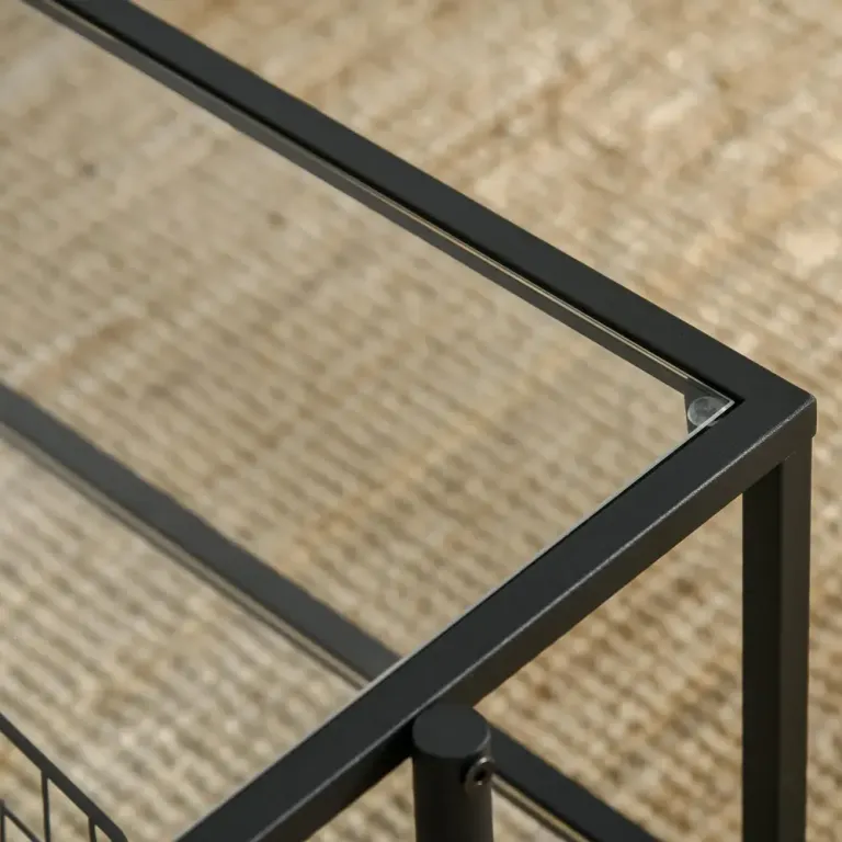 Soffbord i Glas 3 Hyllplan Sidobord 100 x 55 x 45,5 cm
