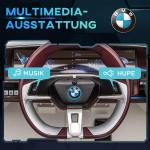 Barnelbil BMW Licensierad Vit av Plast och Metall för Barn 3-5 År med Fjärrkontroll och MP3 Spelare Strålkastare Hastighet 3-5 km/h
