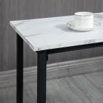 Barbord Matgrupp 3-Delat Vit Svart av Stål och MDF för Kök och Matsal med 2 Barstolar Kompakt Design Praktiskt Set