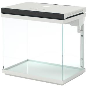 Akvarium Fisktank med Filter och LED-Belysning Svart av Glas och Plast för Fiskar Komplett Set med Pump 26 l 38 x 26 x 38 cm