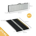 Rullstolsramp Hopfällbar med Halkfri Yta och Bärbart Handtag för Tillgänglighet Hållbar och Stabil Svart Aluminium 120 x 70 cm