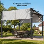Reservtak till Pergola med UV-skydd och Vattenavvisande Yta för Terrass Hållbar och Prisvärd Ljusgrå Polyester 3 x 3 m