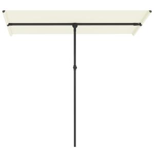 Parasoll Balkongparasoll Vridbart 180° Beige av Aluminium och Polyester för Trädgård och Balkong Höjdjusterbart Solskydd 150 x 205 cm