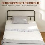 Sängram Sängstomme Svart av Metall för Sovrum och Gästrum Hopfällbar Säng för Madrass 200 x 90 cm