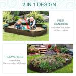 Sandlåda Leklåda Mörkgrön av HDPE för Barn 3-12 År med Sittpaneler och Presenning Rolig Utomhuslek 183 x 105 x 22,5 cm
