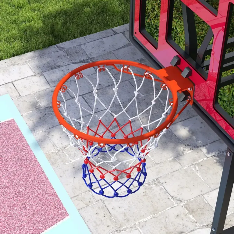 Basketkorg Basketstativ Utomhus Röd av Stål 200-260 cm