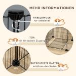 Marsvinsbur Smådjurshage Svart av Stålnät och Metall för Små Djur Utomhusinhägnad med 18 Paneler Säker och Rymlig Rastgård Flexibel