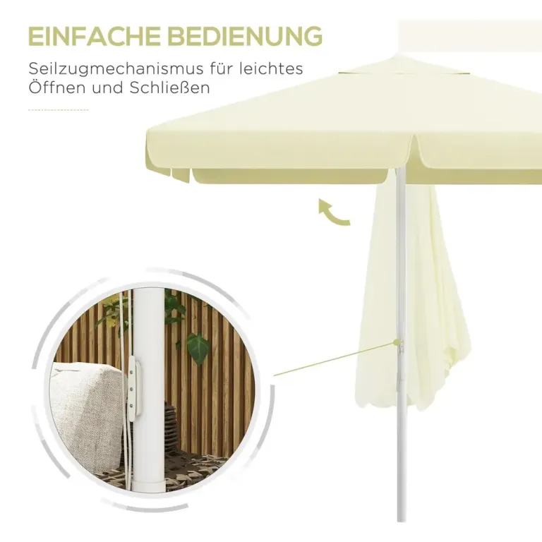 Parasoll Balkongparasoll Beige av Aluminium 2,5 x 2,5 m