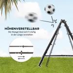 Rebounder Fotbollsmål Svart av Stål och Nät för Fotbollsträning Dubbelsidig Kickback Rebound Vägg 100 x 95 x 90 cm