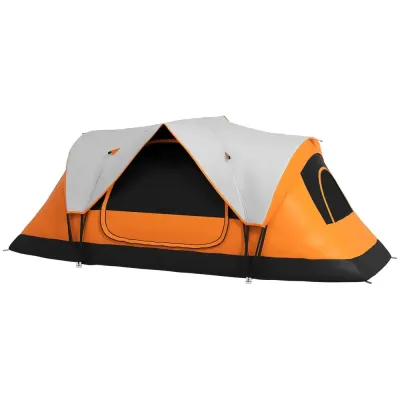 Campingtält Tunneltält för 8 Personer Orange av Polyester