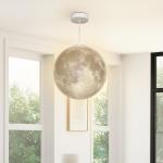 Taklampa Månlampa 3D Krämvit av Plast för Kök och Matsal Hängande Lampa med App och Musik
