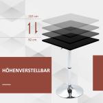 Höjdjusterbart Barbord, 360° Vridbart, Reptåliga Fötter, Stabil Metallbas, Svart/Silver
